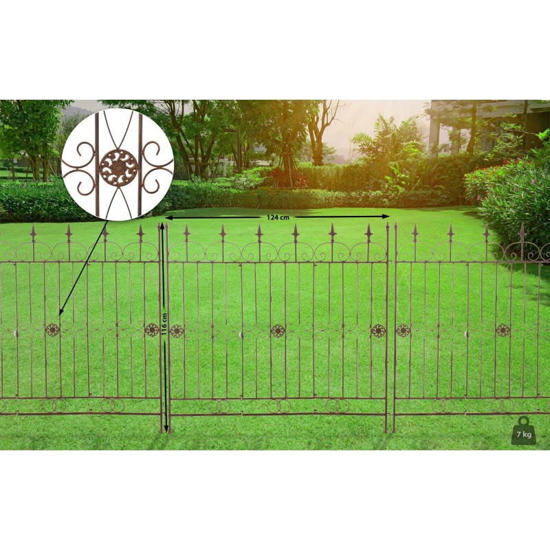 Valla antigua marrón para jardín de charcutería