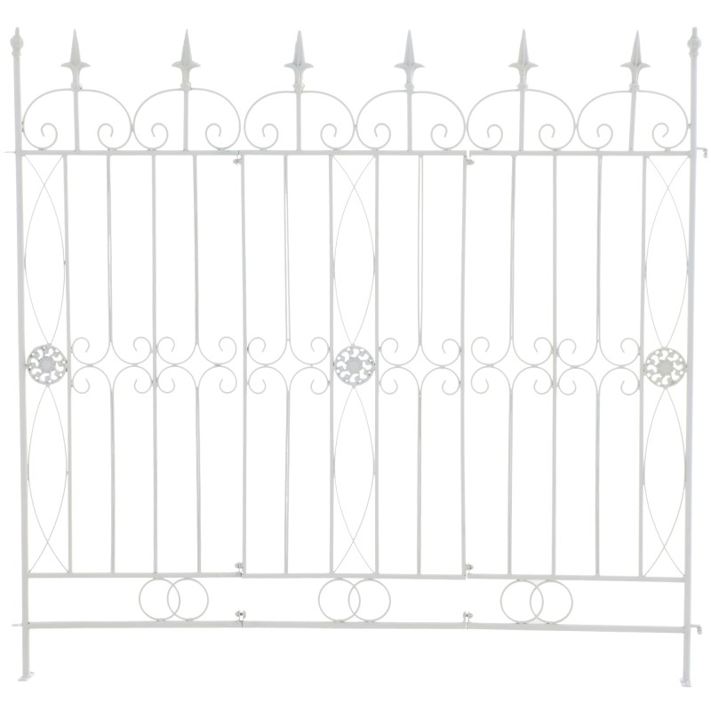 Valla blanca para jardín de charcutería