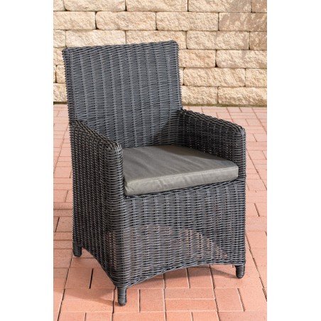 Silla Fontana / Saint Marlo antracita 5 mm negro