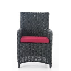 Silla Fontana / Sankt Marlo rojo rubí 5 mm negro