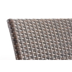 Silla Leonie en poliratán marrón