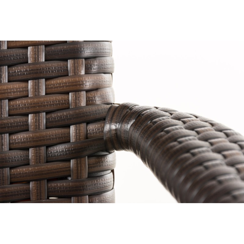 Silla Leonie en poliratán marrón