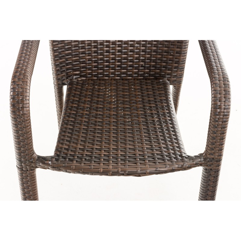 Silla Leonie en poliratán marrón