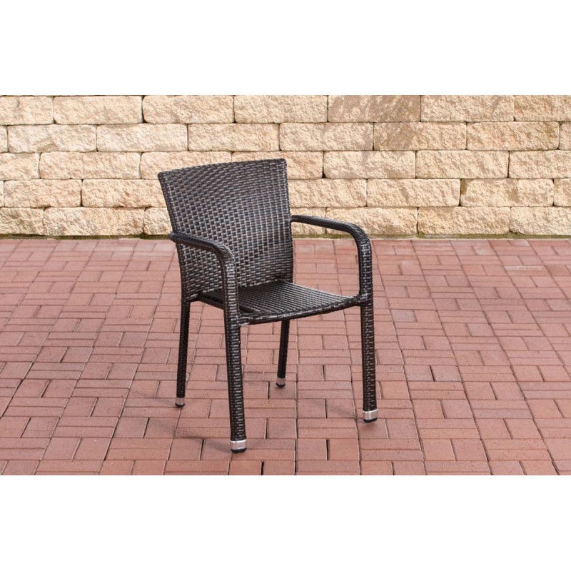 Silla Leonie en poliratán marrón