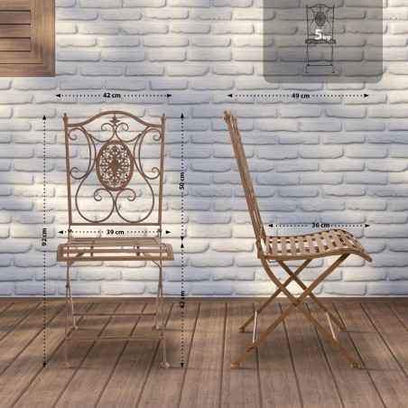 Silla Sibell, marrón antiguo