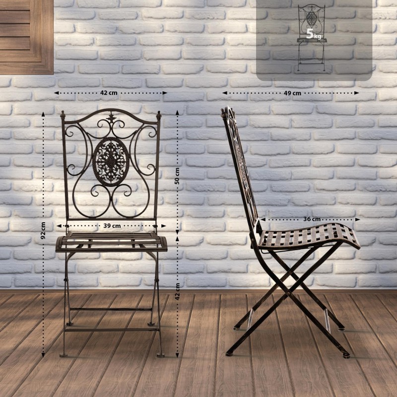 Silla de bronce Sibell