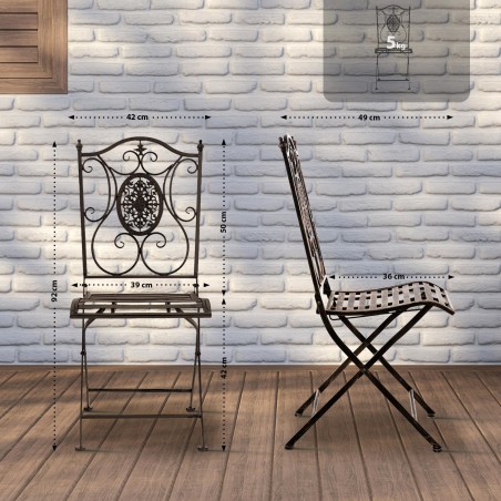 Silla de bronce Sibell