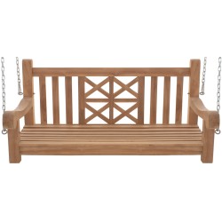 banco columpio de teca de 120 cm para granja