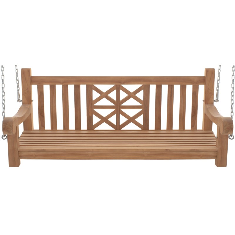 banco columpio de teca de 150 cm para granja