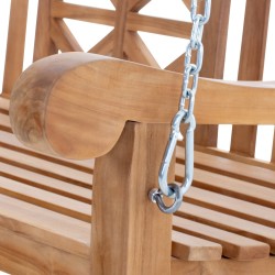 banco columpio de teca de 150 cm para granja