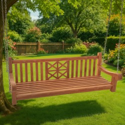 banco columpio de teca de 180 cm para granja