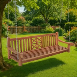 banco columpio de teca de 200 cm para granja