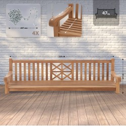 banco columpio de teca de 220 cm para granja