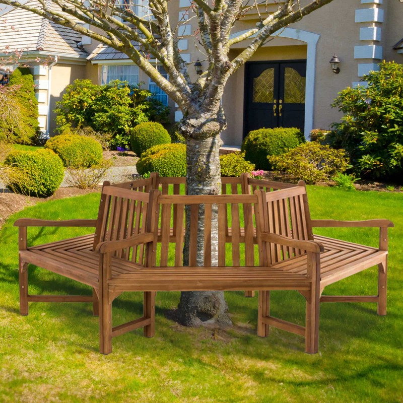 Banco Sonja con reposabrazos, 250 cm de teca