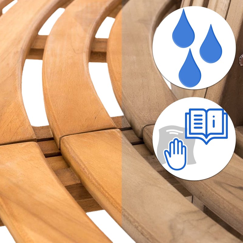 Banco de madera Novum, de aproximadamente 250 cm de teca