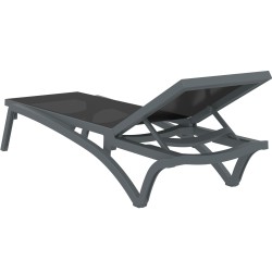 chaise longue gris oscuro del Pacífico