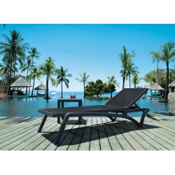 chaise longue gris oscuro del Pacífico