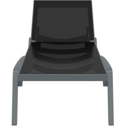 chaise longue gris oscuro del Pacífico