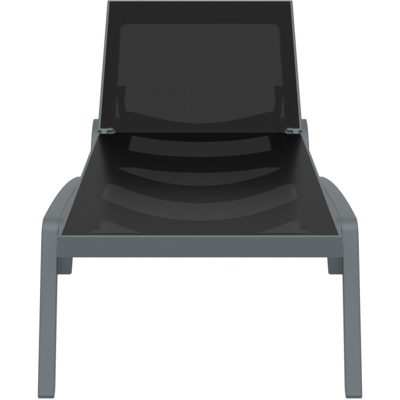 chaise longue gris oscuro del Pacífico