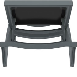 chaise longue gris oscuro del Pacífico