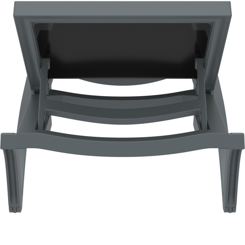 chaise longue gris oscuro del Pacífico