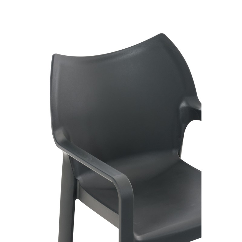 diva de la silla gris oscuro