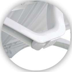 Juego de 10 tumbonas blancas aguamarina