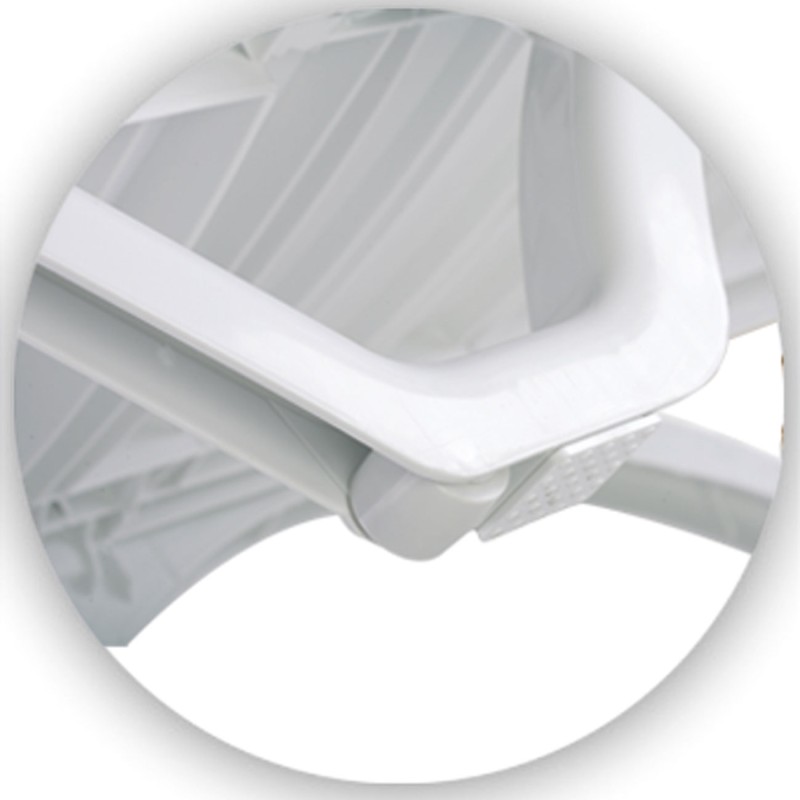 Juego de 4 tumbonas blancas aguamarina