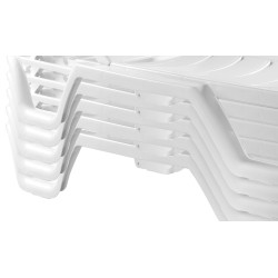 Juego de 4 sillones blancos estilo Bahamas