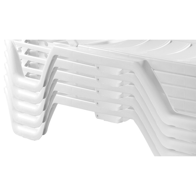 Juego de 4 sillones blancos estilo Bahamas