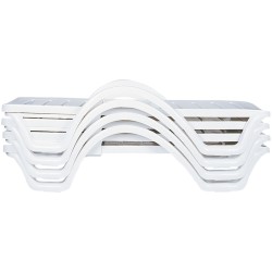 Juego de 4 tumbonas blancas Havana