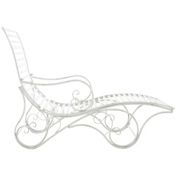 Chaise longue de jardín blanca antigua de Amiens