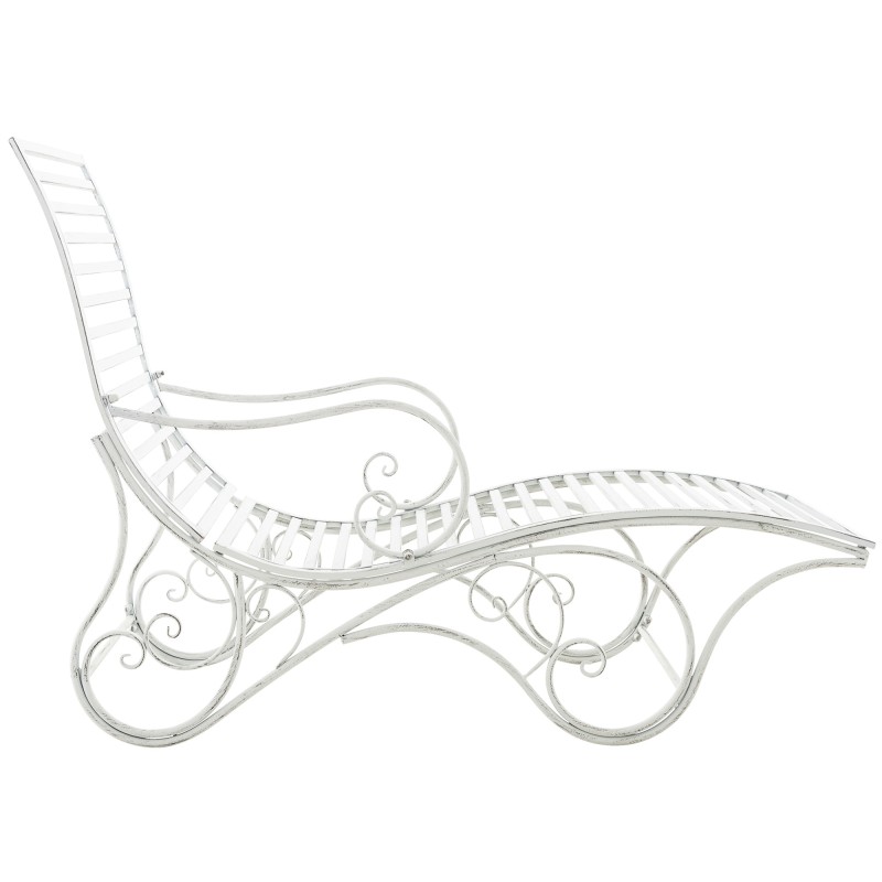 Chaise longue de jardín blanca antigua de Amiens