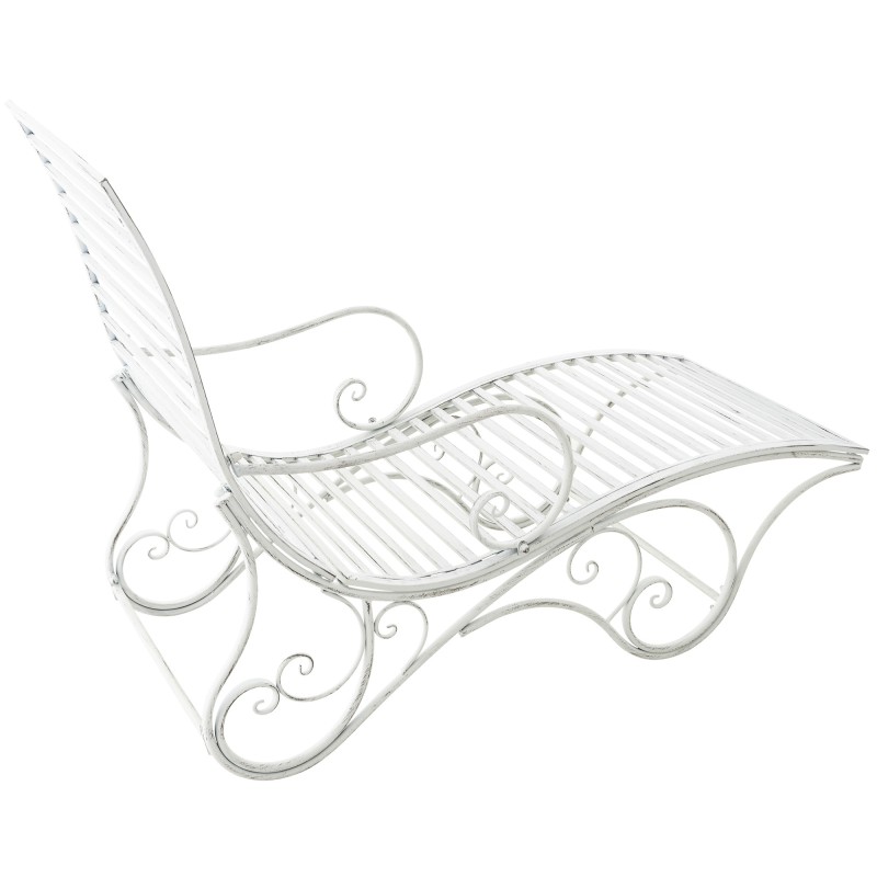 Chaise longue de jardín blanca antigua de Amiens