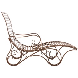 Chaise longue de jardín marrón antiguo de Amiens