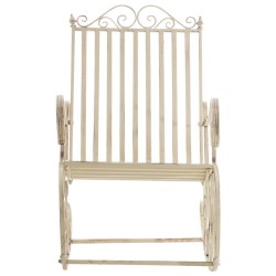 Juego de 2 mecedoras Smilla, color crema antiguo