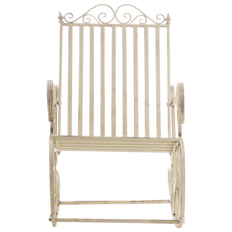 Juego de 2 mecedoras Smilla, color crema antiguo