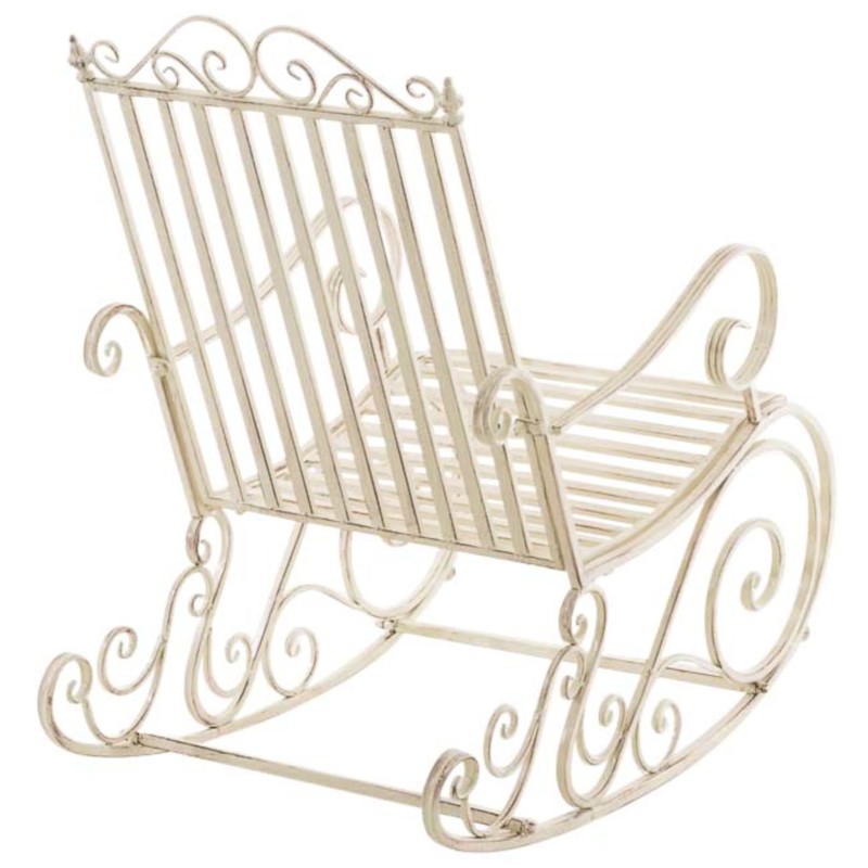 Juego de 2 mecedoras Smilla, color crema antiguo