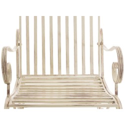 Juego de 2 mecedoras Smilla, color crema antiguo