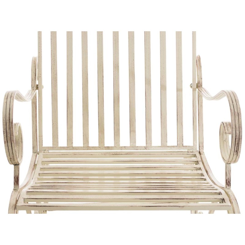 Juego de 2 mecedoras Smilla, color crema antiguo