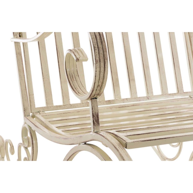 Juego de 2 mecedoras Smilla, color crema antiguo