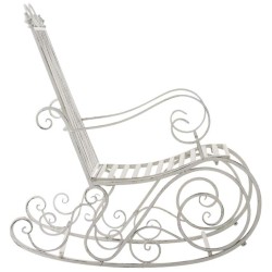 Juego de 2 mecedoras Smilla blancas antiguas