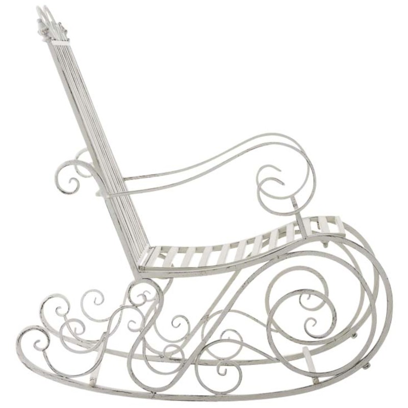 Juego de 2 mecedoras Smilla blancas antiguas