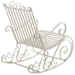 Juego de 2 mecedoras Smilla blancas antiguas