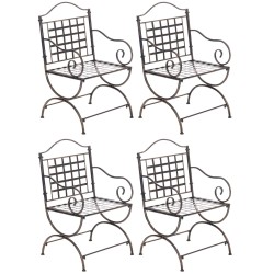 Juego de 4 sillas Lotta de bronce