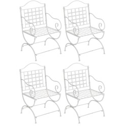 Juego de 4 sillas Lotta en blanco antiguo