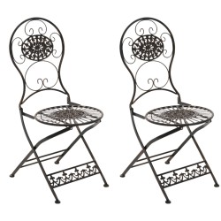 Juego de 2 sillas Mani de bronce