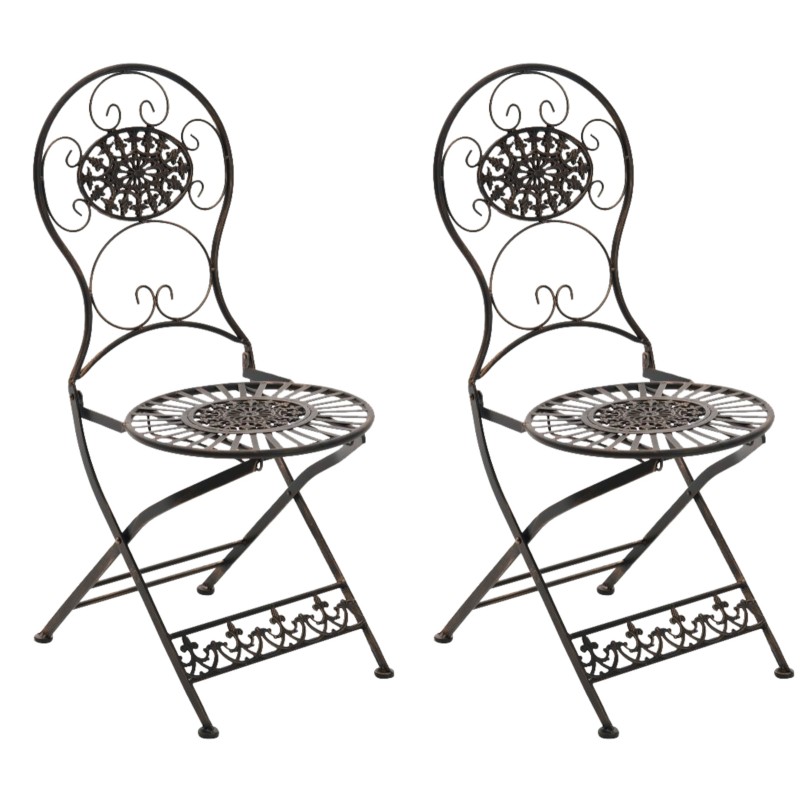 Juego de 2 sillas Mani de bronce