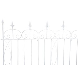 Juego de 4 vallas de jardín para acelgas blancas antiguas