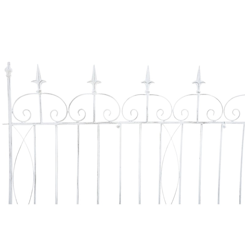 Juego de 4 vallas de jardín para acelgas blancas antiguas